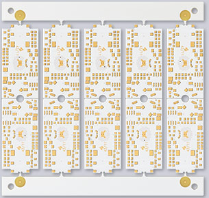 circuit imprimé 2 couches vernis épargne blanc