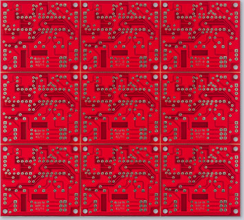 circuit imprimé vernis épargne rouge